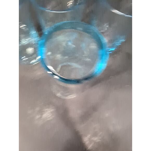 Wheaton Highball Glasses, Ribbed Optic Swirl, Sea Blue Set of 4, Vtg‎ Drinkware - Picture 7 of 9